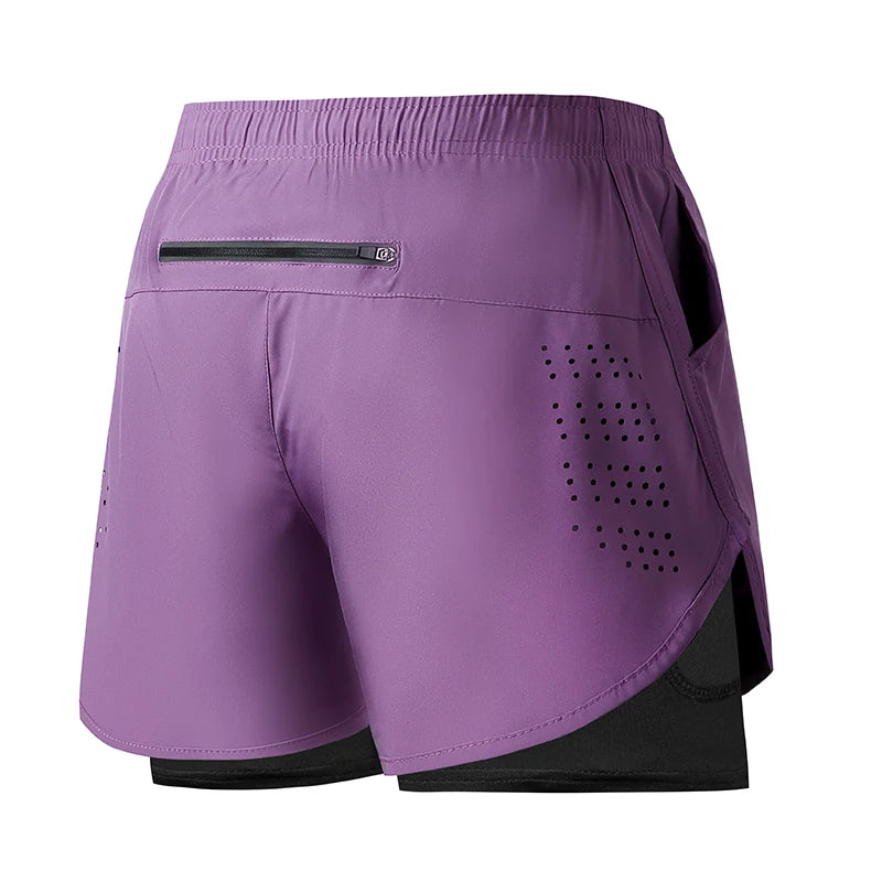Men's Running Shorts 2025 New Release Gym Fitness 2-in-1 Exercise Summer Quick Dry Trendy Personalized Running Shorts