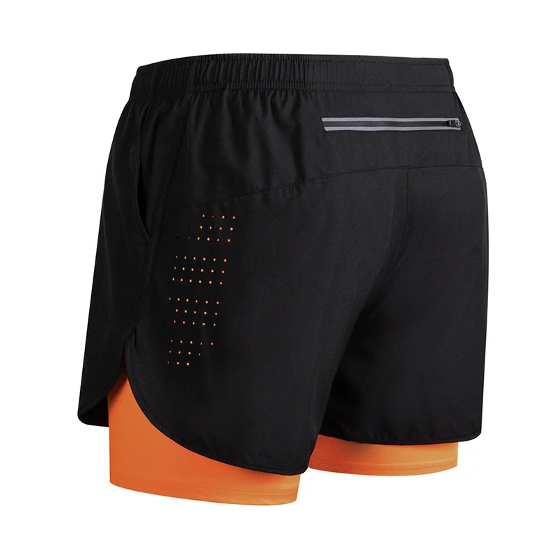 Men's Running Shorts 2025 New Release Gym Fitness 2-in-1 Exercise Summer Quick Dry Trendy Personalized Running Shorts