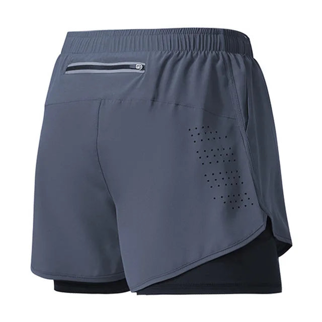 Men's Running Shorts 2025 New Release Gym Fitness 2-in-1 Exercise Summer Quick Dry Trendy Personalized Running Shorts