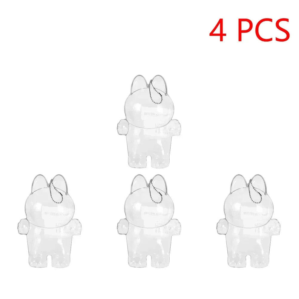 Clear Doll Display Box for Labubu - Dustproof Transparent Storage Case, DIY Collectible Accessories & Party Gift