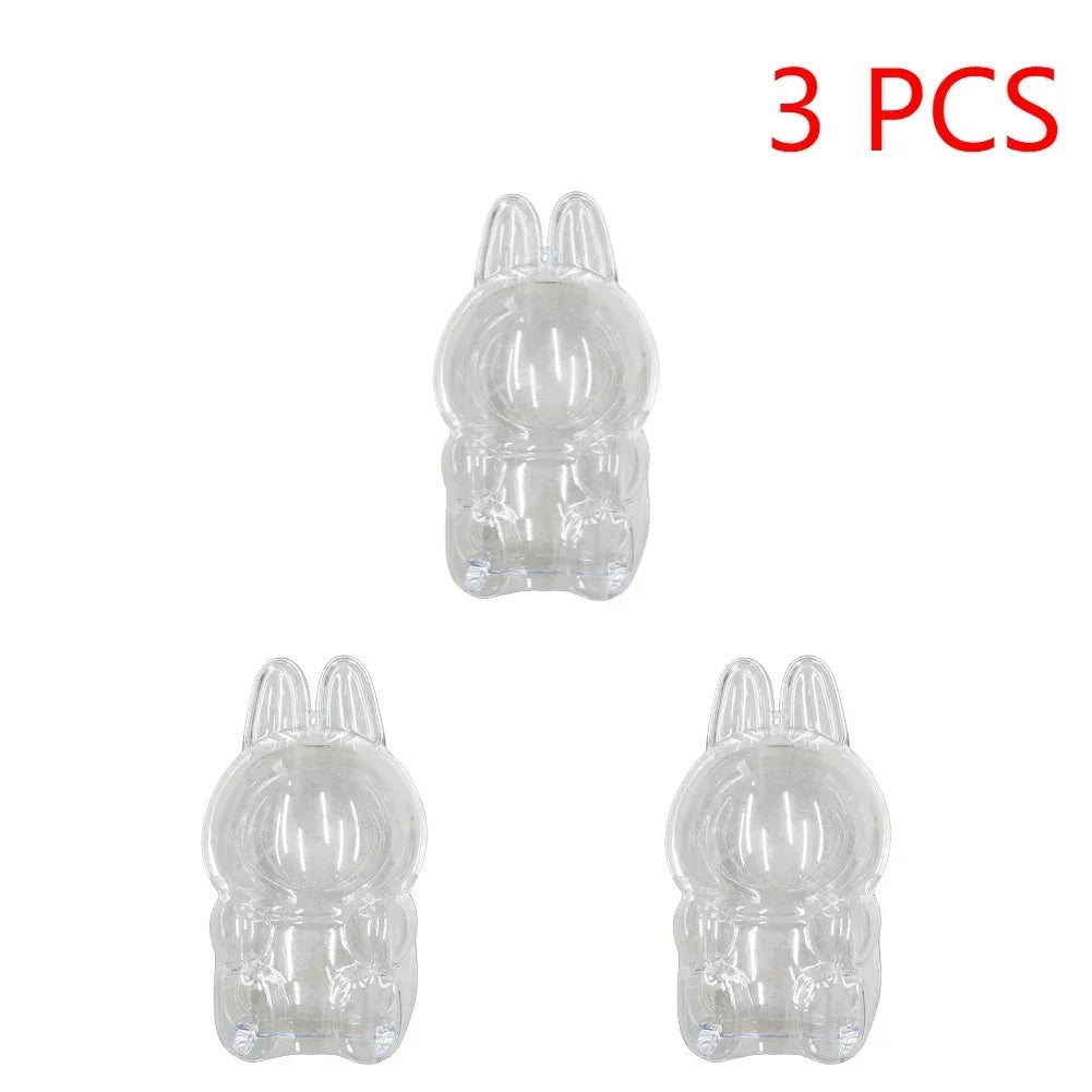 Clear Doll Display Box for Labubu - Dustproof Transparent Storage Case, DIY Collectible Accessories & Party Gift