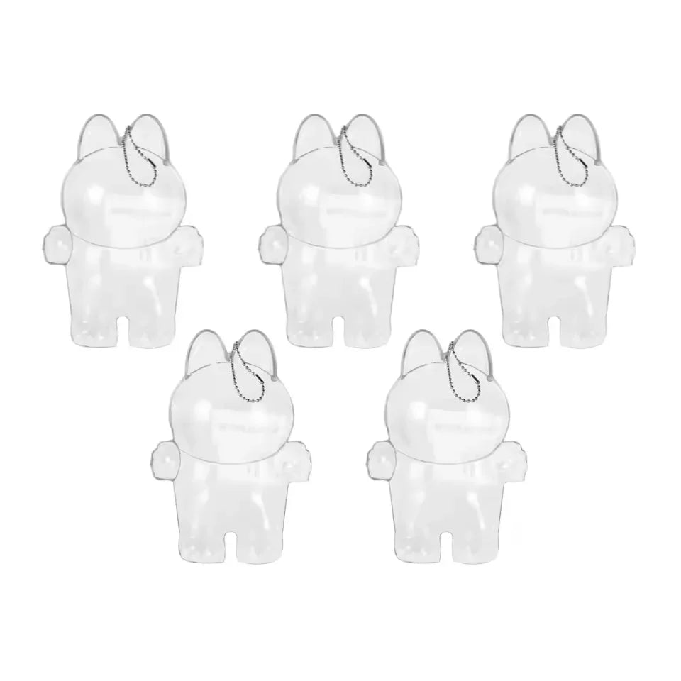 Clear Doll Display Box for Labubu - Dustproof Transparent Storage Case, DIY Collectible Accessories & Party Gift