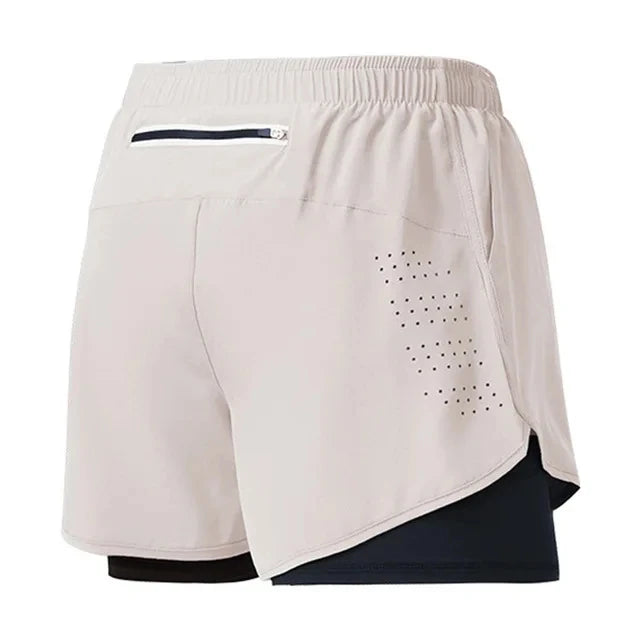 Men's Running Shorts 2025 New Release Gym Fitness 2-in-1 Exercise Summer Quick Dry Trendy Personalized Running Shorts