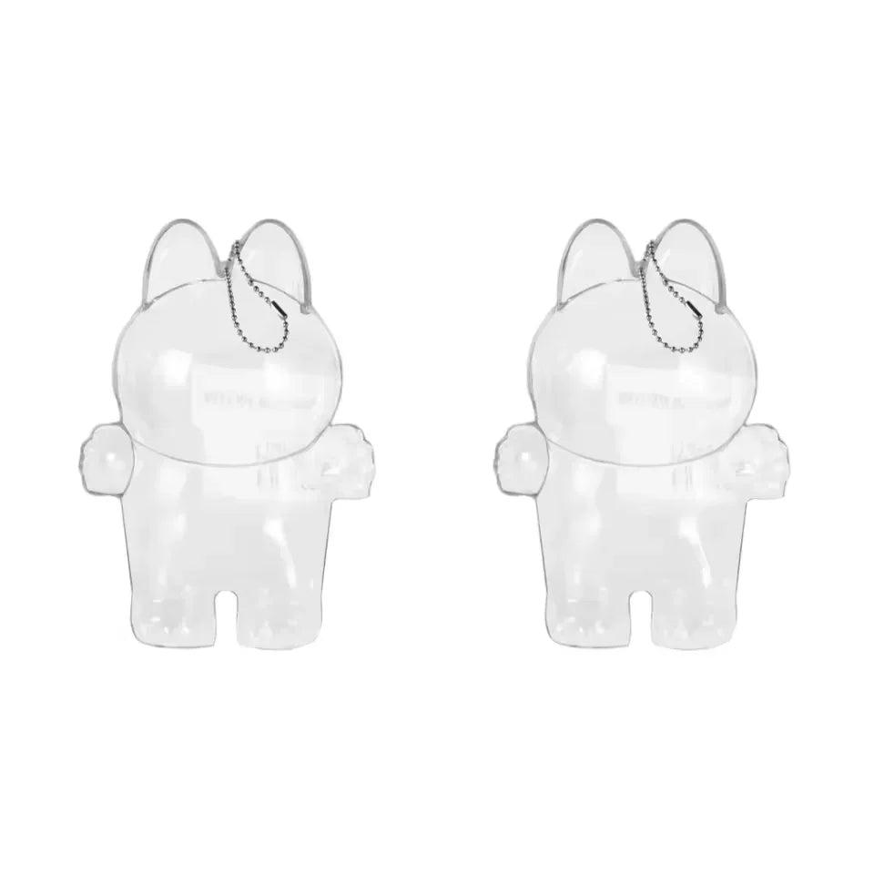 Clear Doll Display Box for Labubu - Dustproof Transparent Storage Case, DIY Collectible Accessories & Party Gift