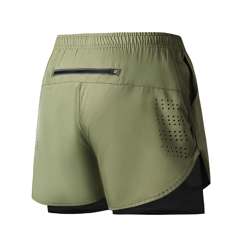 Men's Running Shorts 2025 New Release Gym Fitness 2-in-1 Exercise Summer Quick Dry Trendy Personalized Running Shorts
