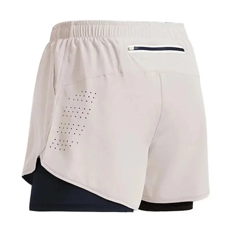 Men's Running Shorts 2025 New Release Gym Fitness 2-in-1 Exercise Summer Quick Dry Trendy Personalized Running Shorts
