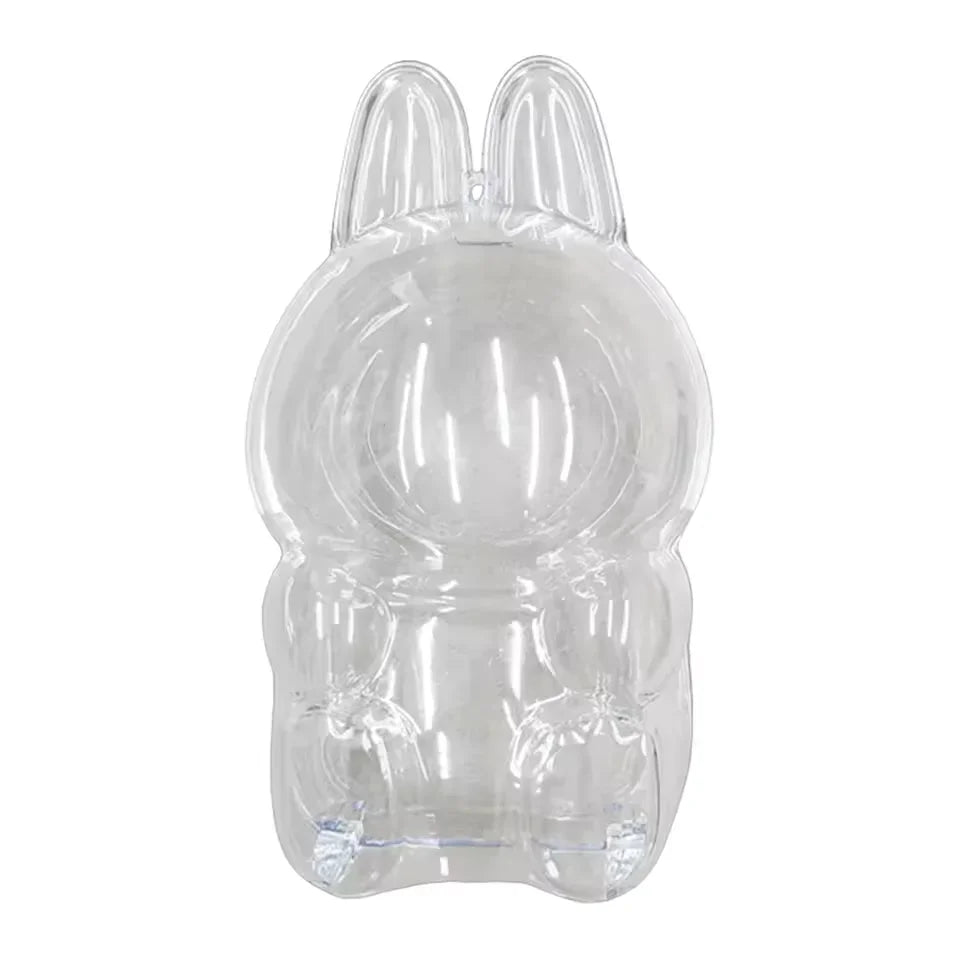 Clear Doll Display Box for Labubu - Dustproof Transparent Storage Case, DIY Collectible Accessories & Party Gift