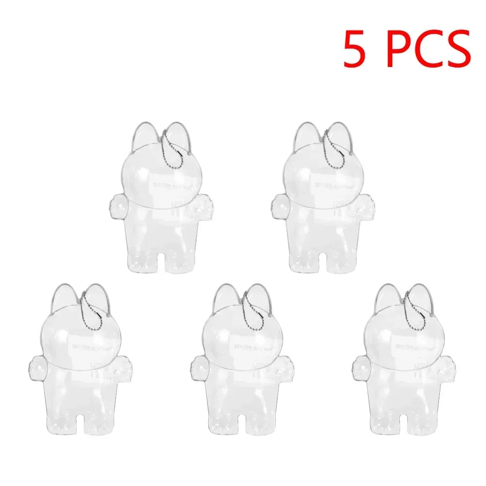 Clear Doll Display Box for Labubu - Dustproof Transparent Storage Case, DIY Collectible Accessories & Party Gift